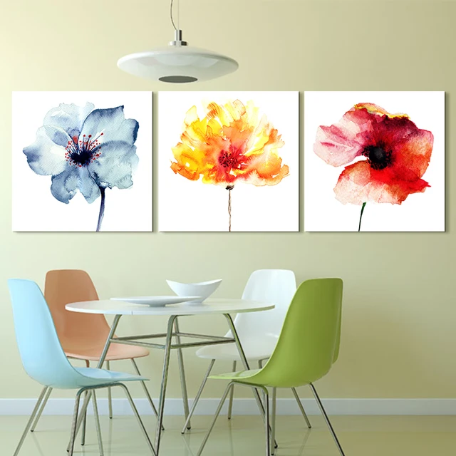 artryst modern abstract flower art prints poster colorful wall