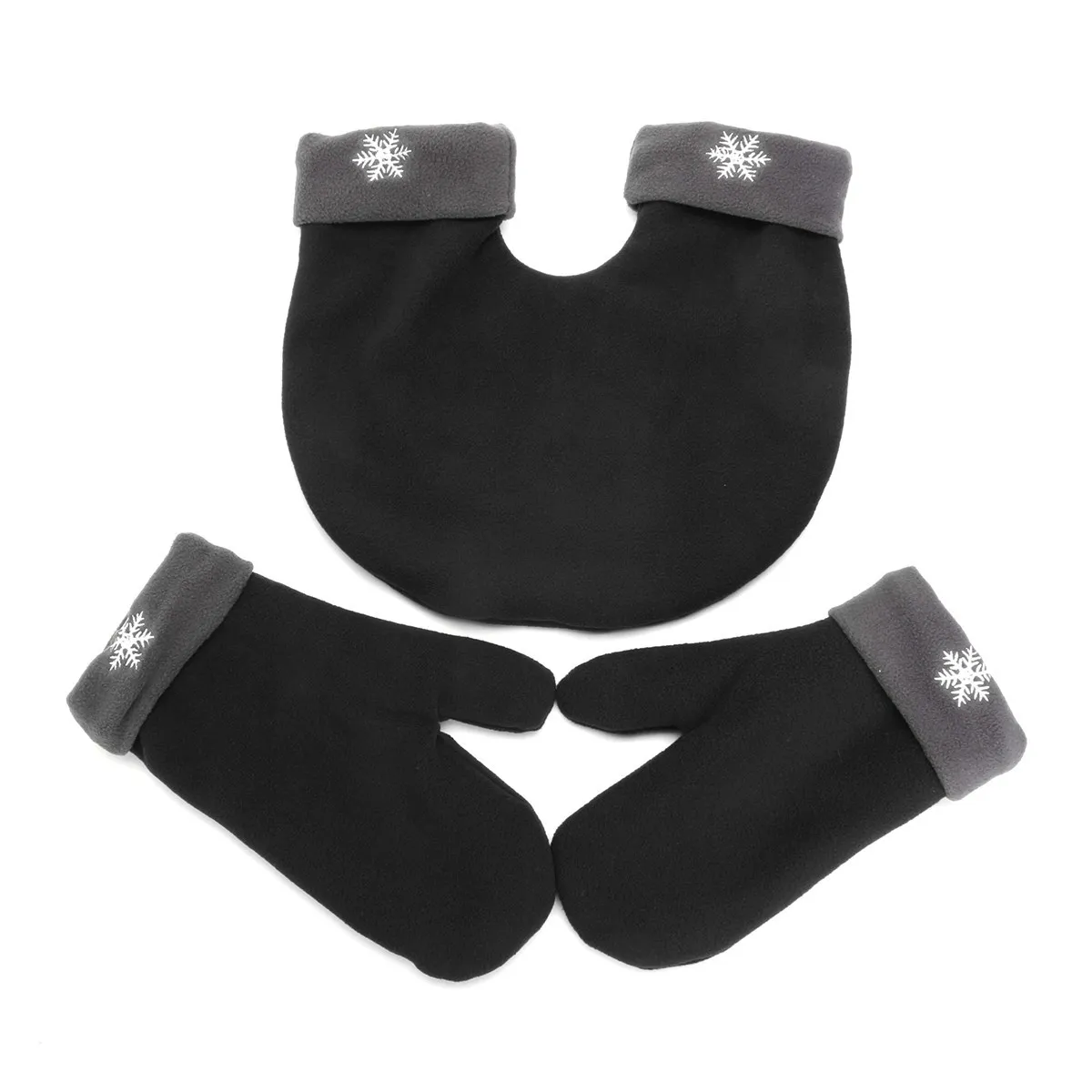 3pcs/set Couple Polar Fleece Gloves Winter Thicken