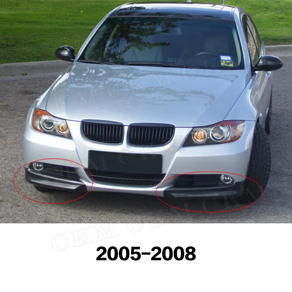 Carbon Fiber Car Front Bumper Lip Splitters Aprons spoiler For BMW 3 Series E90 E92 E93 M3 2005- Car styling - Color: 2008