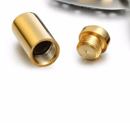

Cremation Charms 13mm*6mm Golden Small Cylinder Urn - MIni Ashes Keepsake - Cremation Jewelry - For Personalized Engraving