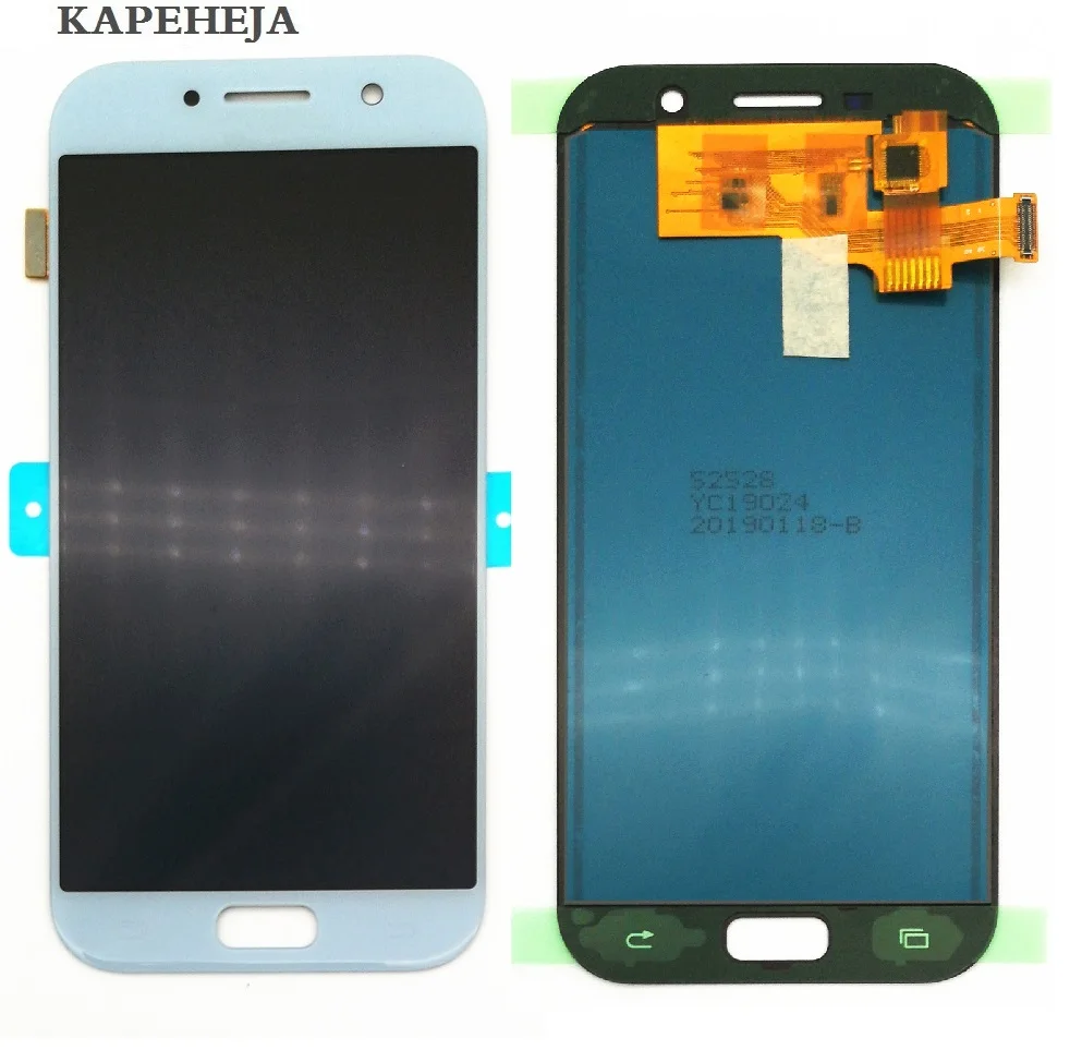 Pаспродажа Можно регулировать яркость lcd для samsung Galaxy A5 2017 lcd A520 SM A520F lcd дисплей кодирующий преобразователь сенсорного экрана в сборе