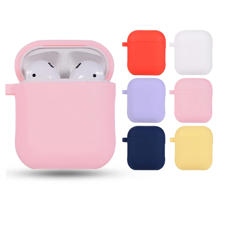

High Quality Original Liquid Silicone Headphones Cover Box for Apple Bluetooth Earphone Airpods Cases New Air Pods 2 Accessories