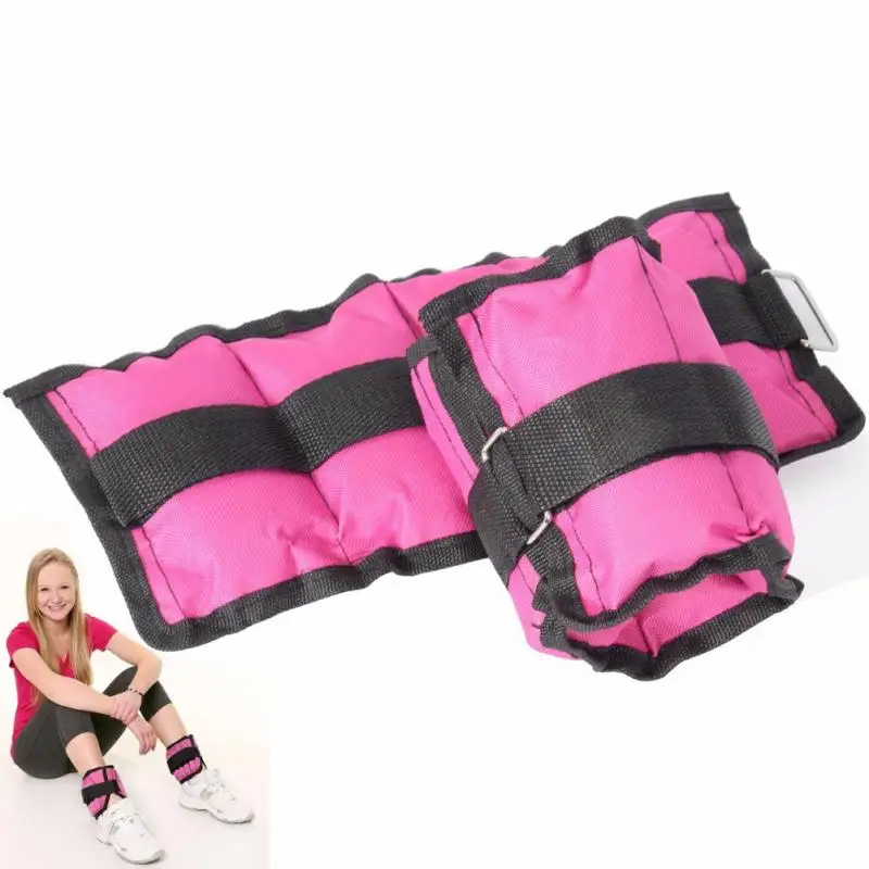 

1kg/pair Adjustable Ankle Wrist Fitness Sand Bag Weights Straps Strength For Training Exercise GYM Running SandBag