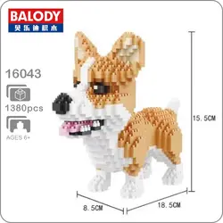Balody 16043 вельш корги пемброк собака животных Pet 3D модель DIY микроконструктор мини строительство Nano блоки кирпичи сборки Игрушка без коробки