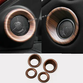 

Peach Wood Grain car Inner Door Speaker Cover Trim for Honda CRV CR-V 2017 2018 2019