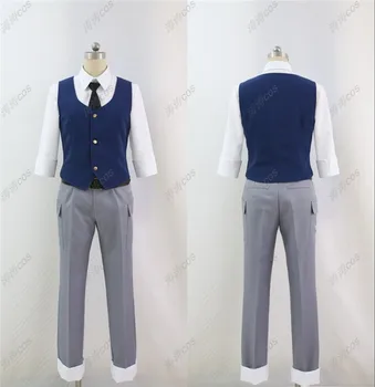 

Anime!Assassination Classroom figure Shiota Nagisa Uniform Cosplay Costume Men Suit vest+shirt+pants Free Shipping