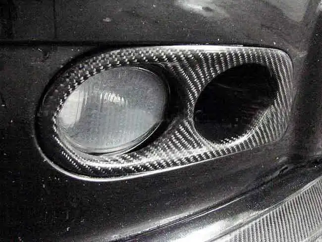 Real Carbon Fiber Fog-Light Cover Air Duct 1 PAIR for BMW E46 M3 Coupe & Convertible 01-07