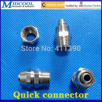

Straight Quick Connector male 1/8" pneumatic fitting for out diameter 4mm PU hose Nylon tubing PVC hard pipe