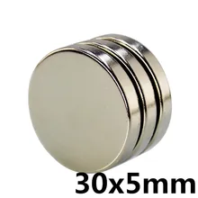 1 шт. 30 мм x 5 мм мощные Дисковые магниты 30x5 неодимовые магниты 30*5 в стиле АР-нуво соединительные магниты NdFeB магниты