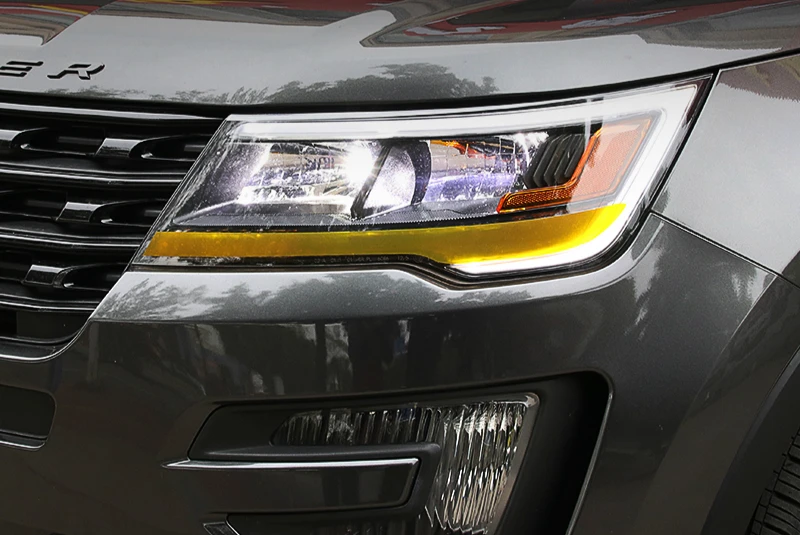 JHO наклейки на переднюю фару и брови для Ford Explorer Limited Sport XLT Base 2016 2019 2018 2017