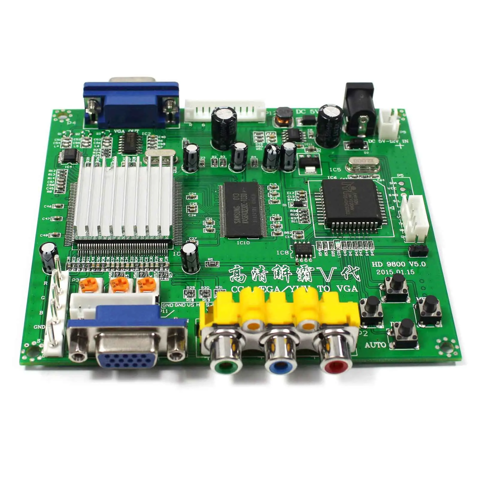 Плата преобразователя видео RGB + CGA EGA YUV в VGA HD HD9800 новая игра|cga ega|rgb cgaega to vga |