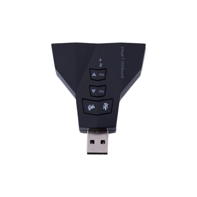 

New Virtual 7.1 CH Channel USB 2.0 3D Audio Sound Card Adapter Mic Speaker