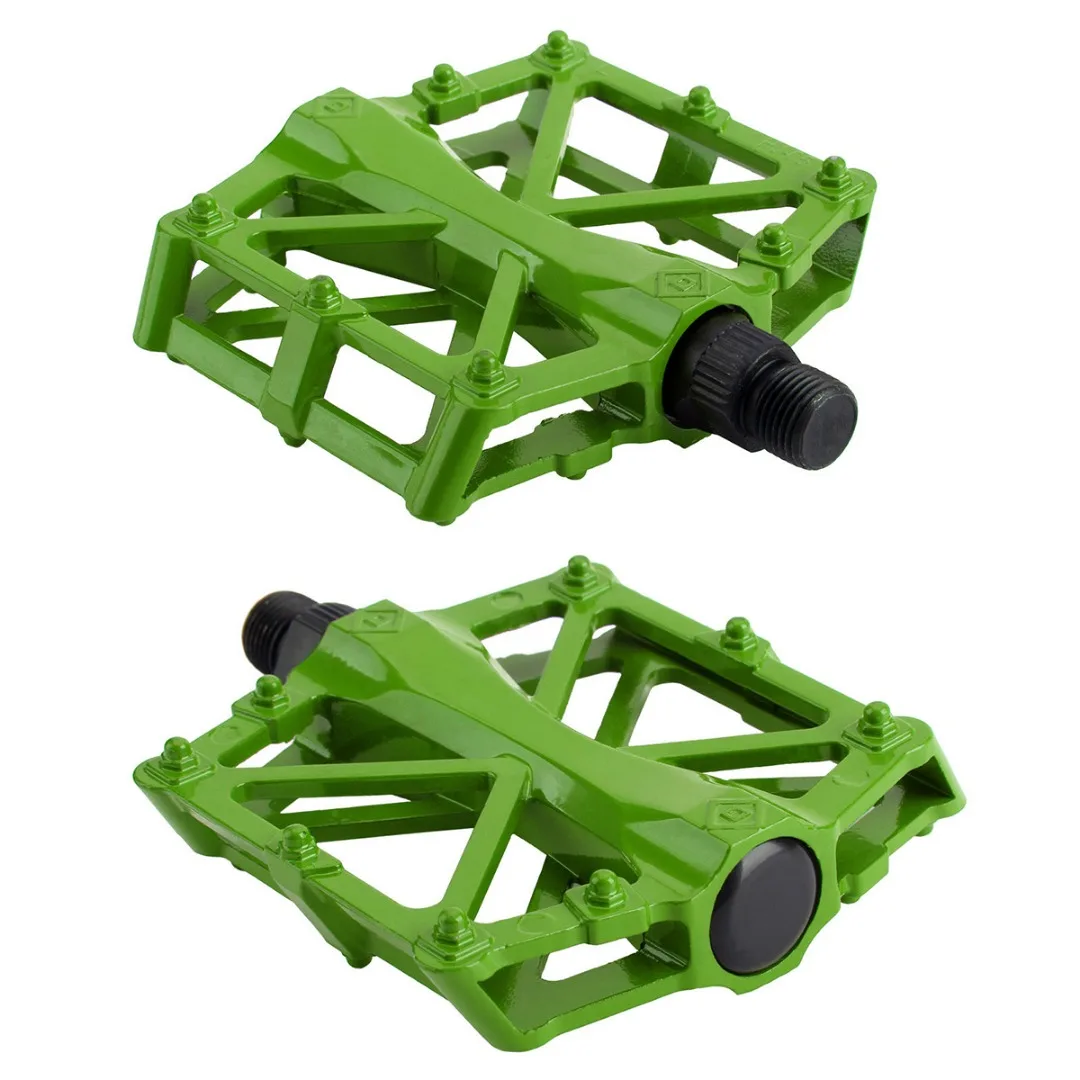 1Pair Bicycle Pedal Road Mountain Bike Bicycle Cycling Aluminum Alloy Flat Platform Pedals Portable Cycling Accessories 5 Colors