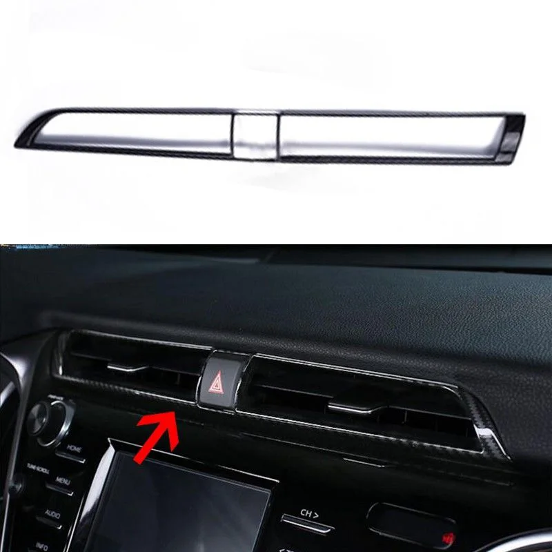 

Trim Air Vent Cover 2018 ABS Plastic Black Carbon Fiber Console Middle Latest