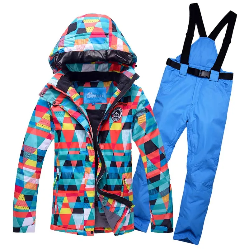 Free Deliver 2019 New Ski Suit Set women's Snowboard Jacket And Pants