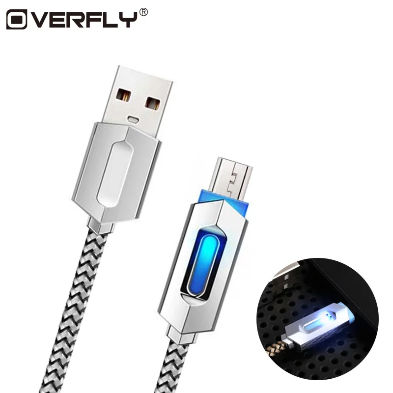 

Overfly LED Light Micro USB Cable 1 M Fast Charging USB Charger Cables for Samsung Huawei Xiaomi Mobile Phone Cables