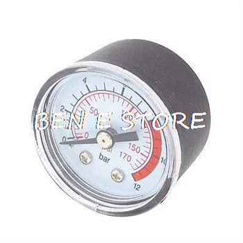 

10mm Thread Dia 12 Bar Air Compressor Fittings Pressure Dial Gauge