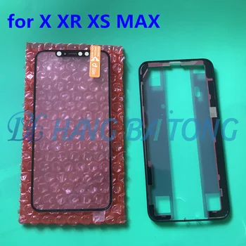 

new Original Replacemen LCD Front Touch panel Glass Outer Lens Pre-paste OCA Bezel Middle Frame for iphone X xr xs 11 11pro max