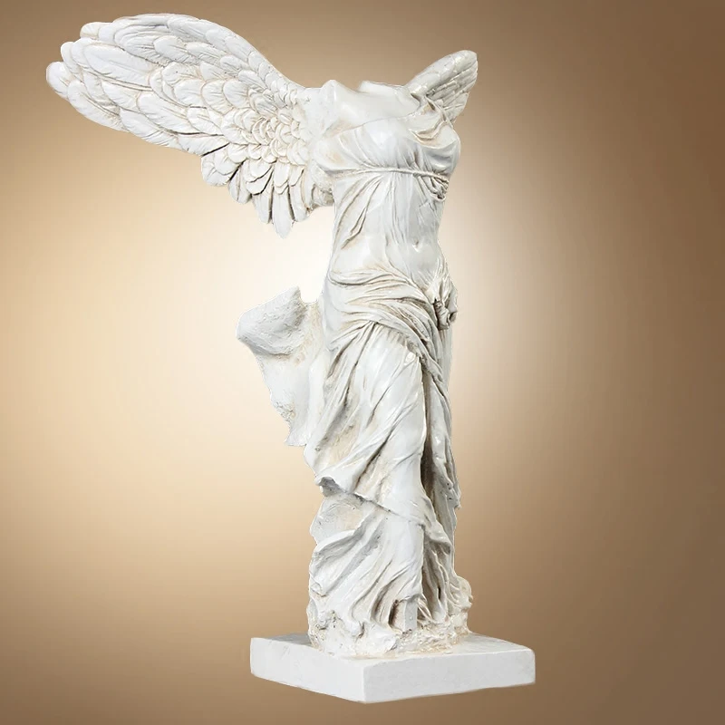 

Europe Creative resin Nike of Samothrace statue home decor crafts room decoration objects study office vintage angel ornaments
