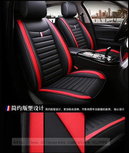 $191.52 Leather LV Print Car Seat Covers Universal Pads Automobile Seat  Cushions 6pcs - Black