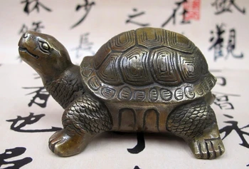 

Lovely Chinese Folk fengshui Bronze Copper Auspicious tortoise Turtle statue