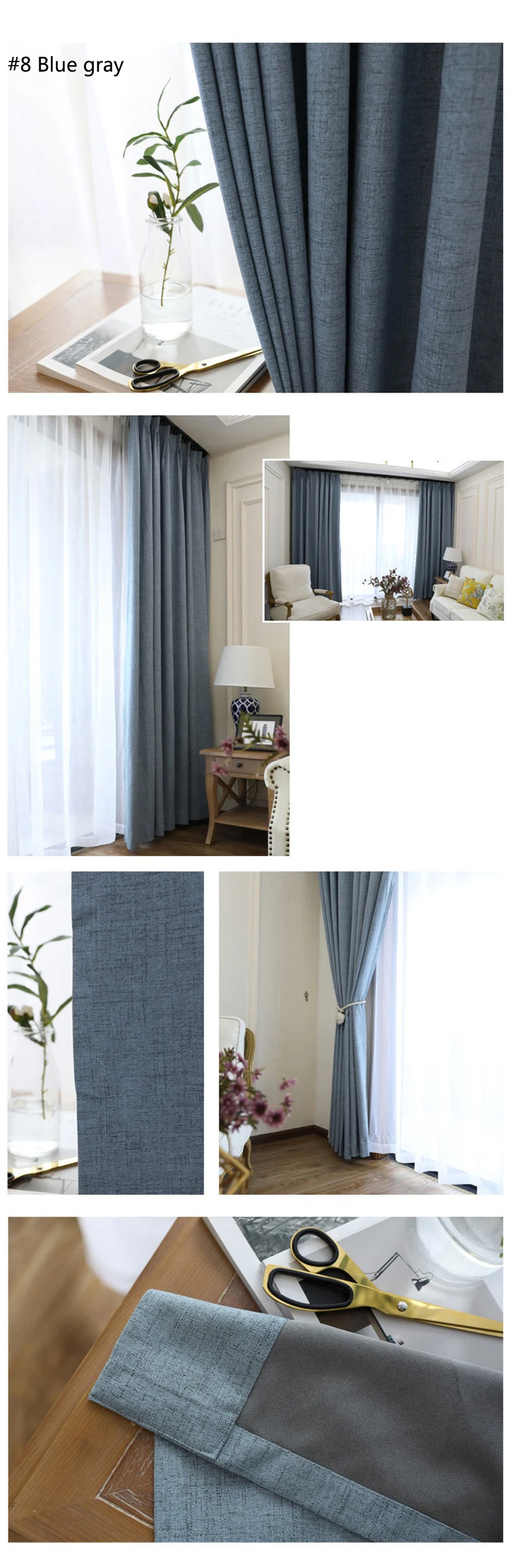 YCENTRE Fireproofing 100% Blackout Home Decor Curtain For Livingroom Darpe Curtains for Bedroom Rideaux Window Customized