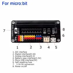 Сенсор Плата расширения модульный переходник для BBC Micro: бит микродолото 3,3-5 V преобразования IIC I2C модуль развития для микродолото