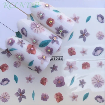 

Nail sticker art decoration slider Small flower leaf adhesive design Water Nails decal manicure lacquer accessoires polish foil