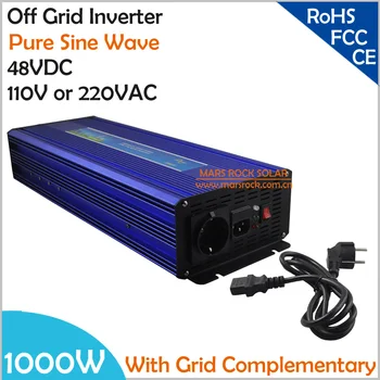 

1000W DC48V AC110V/220V, Off Grid Pure Sine Wave Solar or Wind Inverter, City Electricity Complementary Power Inverter