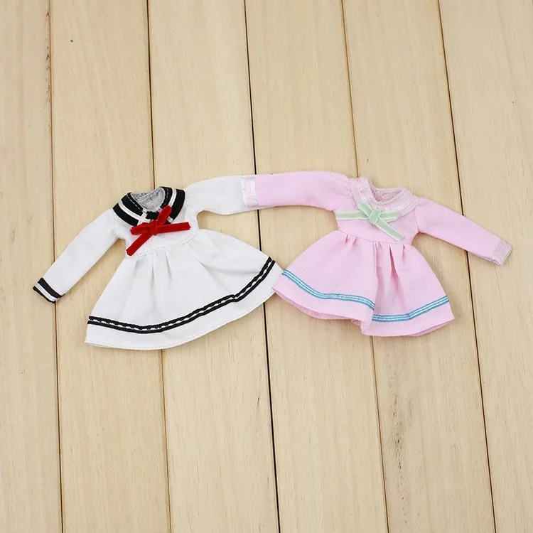 Одежда для кукла Middle blyth 1 шт. платье Sailore style - Цвет: 1 set 2 colors