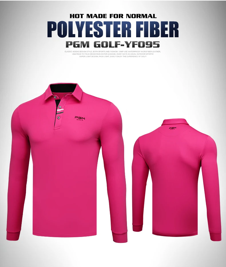 Высокое качество PGM golf спортивная одежда мужской с длинными рукавами футболки Осень Зима Одежда для гольфа дышащая удобная рубашка для гольфа