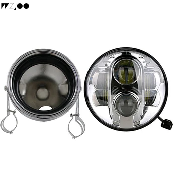 

wzjoo 5 3/4 5.75" LED Headlight with Projector for Dyna Wide Glide Low Rider FXDL.For Super Glide Custom Disc Glide