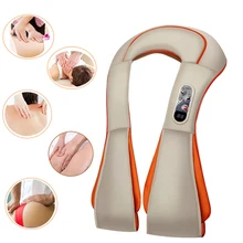 U-shaped electric infrared heating kneading family massager shiatsu back shoulder massager masseur for neck and body