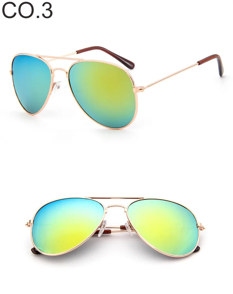 Очки детские для детей модные мальчики девочки детский ребенок 90's солнцезащитные очки для младенцев UV400 lunette de soleil enfant - Цвет линз: CO3
