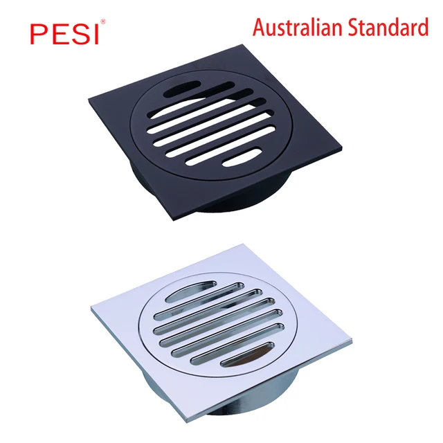 Australian Standard 4 inch/10mm Square Floor Drain Cover Rectangle Brass Shower Floor Grate