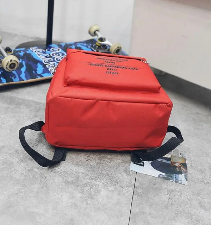 Женский рюкзак, однотонный, черный, красный, женский рюкзак для путешествий, брезентовый Рюкзак для подростков, модная Высококачественная школьная сумка