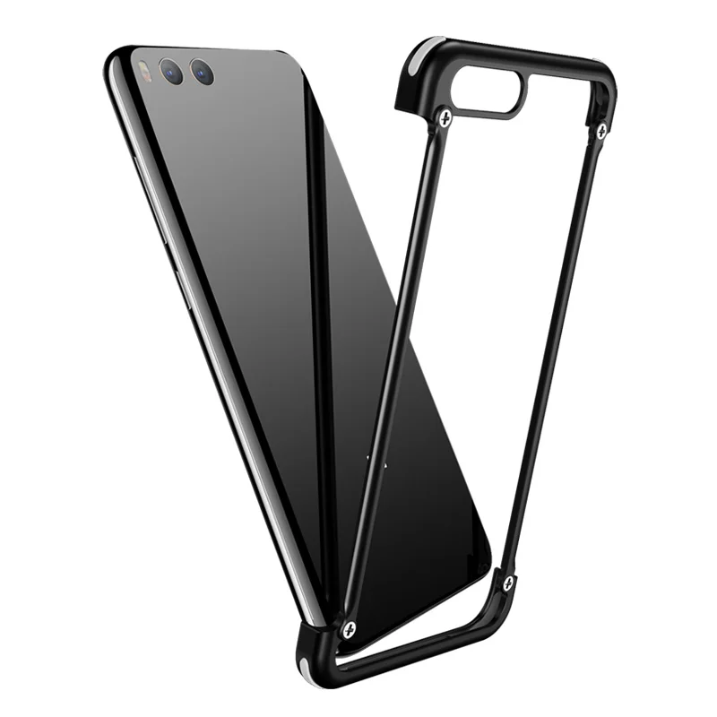

PADCOVER Luxury Original Design Airbag Metal Case for Xiaomi Mi 6 Case Protective Metal Bumper Cover Transparent Case for mi6