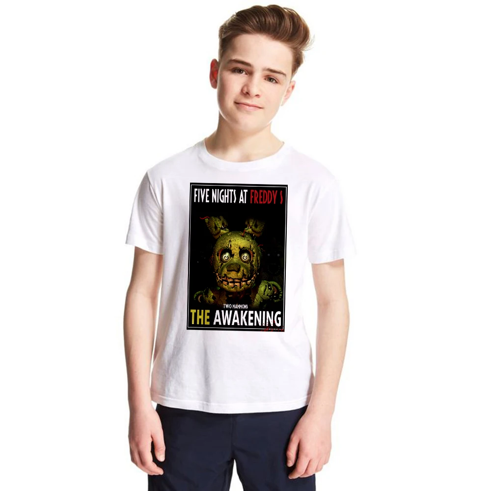 

Five Night At Freddy Kids T Shirt Freddy Bear Fnaf Children T-shirt Boys Girls Tops Tees Fazbear Foxy Toy Chica Puffle Bonnie