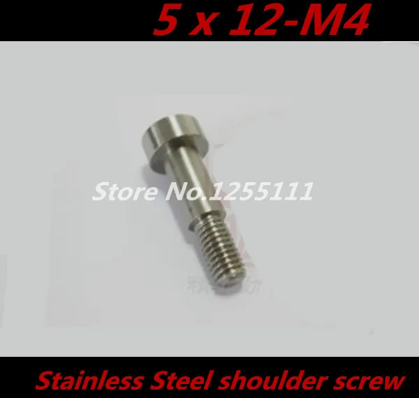 10pcs/lot M4 Threaded 5 x 12mm Stainless Steel Hexagon Socket Head