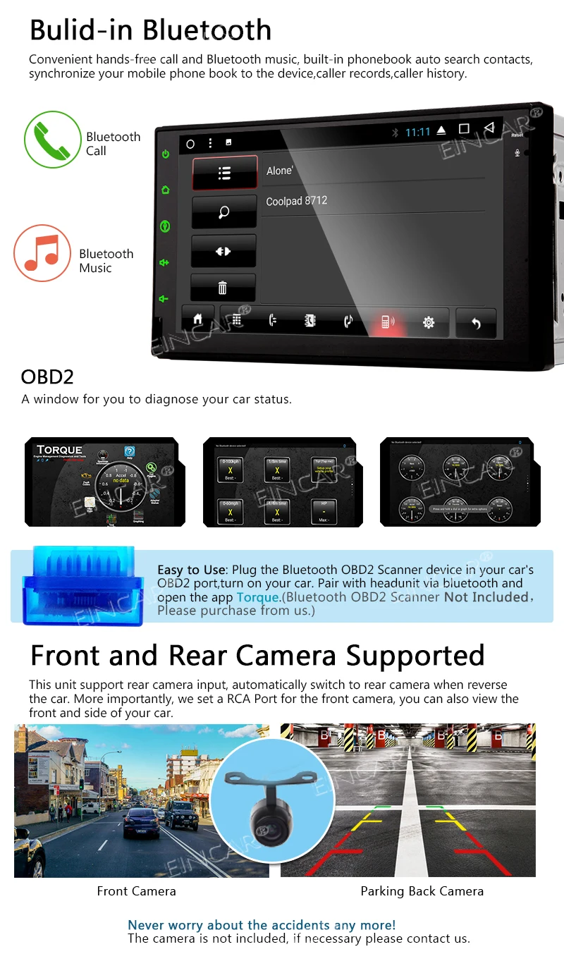 Sale ouchscreen Octa Core GPS Navigation Android 8.1 Oreo Car Stereo Double Din Head Unit 7 inch 2 din Car Radio Video No DVD Player 5