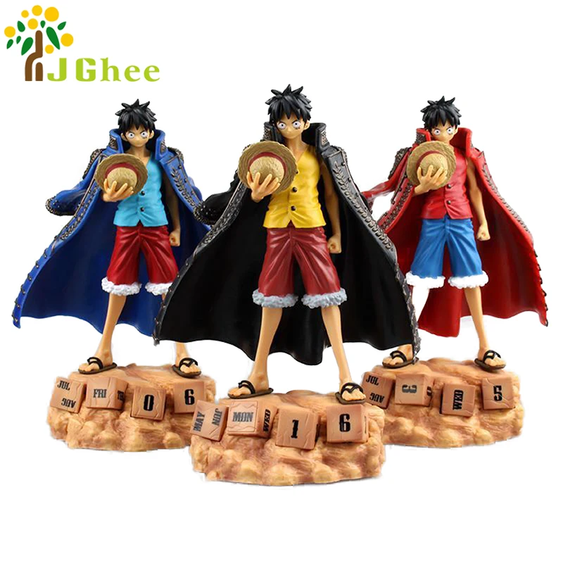 

One Piece Monkey D Luffy Eternal Calendar Anime PVC Action Figure Collectible Model Toys 3 colors