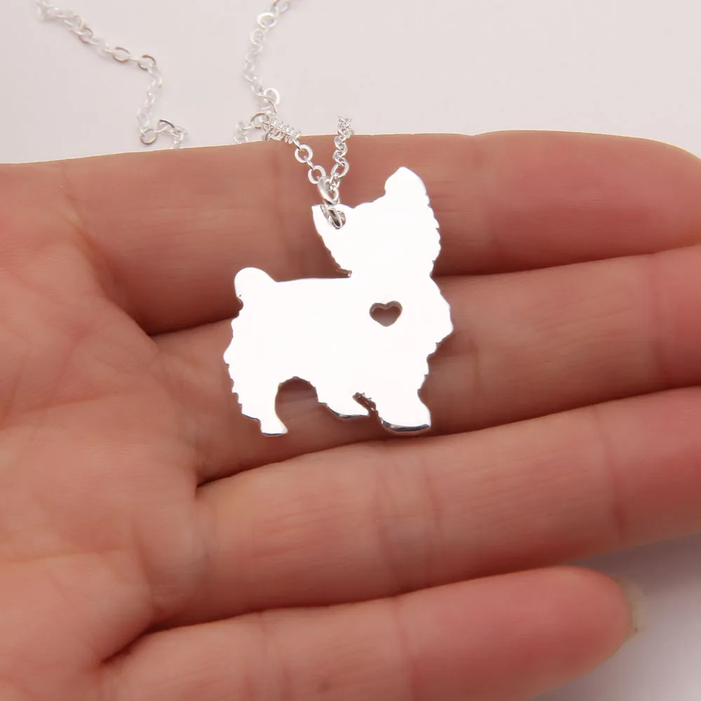 New Yorkie Necklace Heart Dog Pet Memorial Gift Dog Christmas Gift