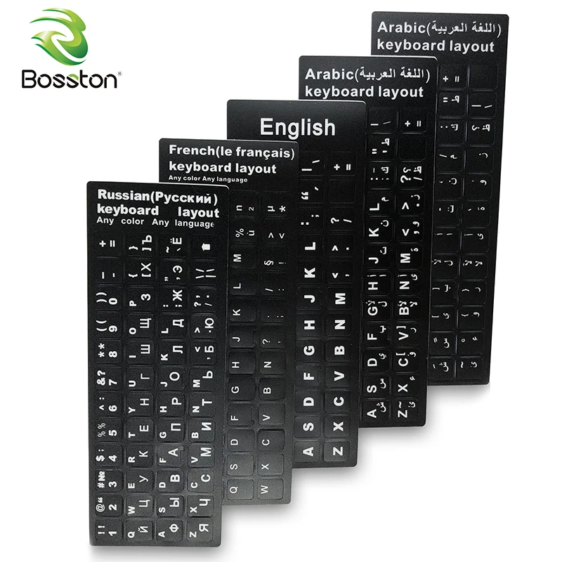 Portuguese-Brazil Transparent with Blue Lettering Stickers for PC Keyboards LAPTOPS Desktop