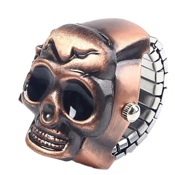 

#5001Fashion Unisex Retro Vintage Finger Skull Ring Watch Clamshell Watch reloj mujer New Arrival Freeshipping Hot Sales