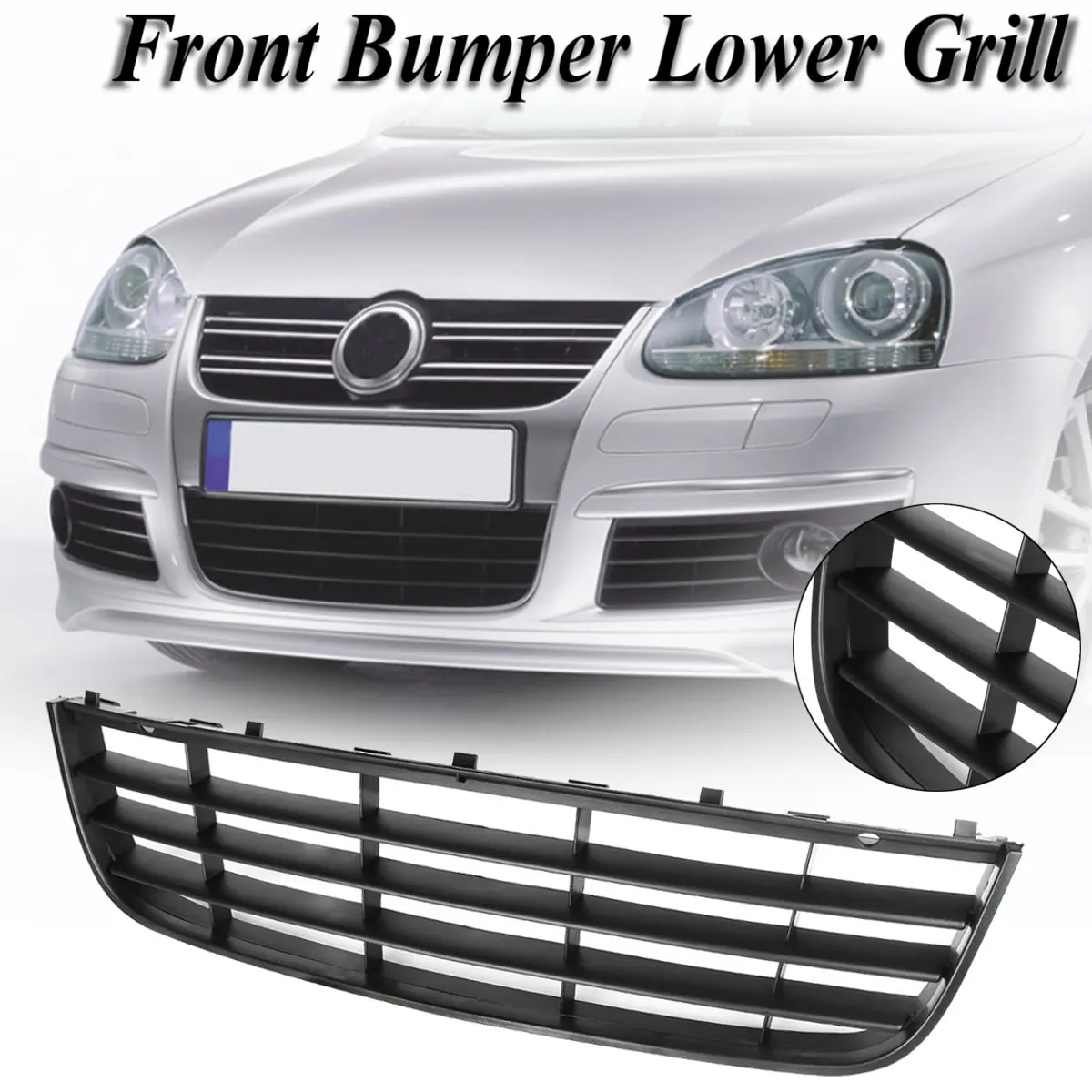 Front Car Bumper Lower Grilles Mesh Grill Assembly For VW for Jetta GTI