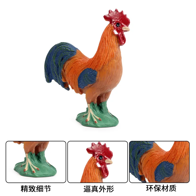Моделирование фермы птицы животных модель курица утка гусь серии петух цыплят куры детские украшения-игрушки