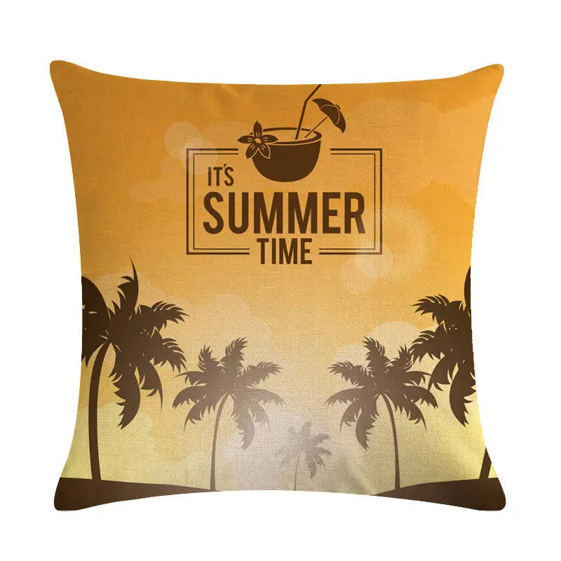 Seaside Beach Print Cushion Cover Summer Time Coconut Tree Linen Pillow Covers Decorative for Sofa Couch Living Room Home Decor Seaside Beach Print Cushion Cover Summer Time Coconut Tree Linen Pillow Covers Decorative for Sofa Couch Living Room Home Decor