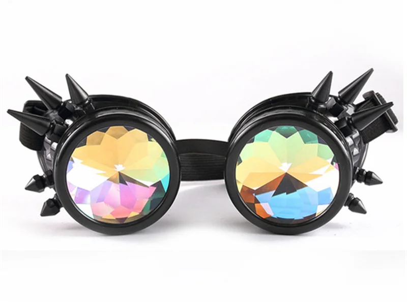 YOOSKE стимпанк Солнцезащитные очки для мужчин Женский Калейдоскоп очки рейв фестиваль голографические очки ретро вечерние очки для косплея