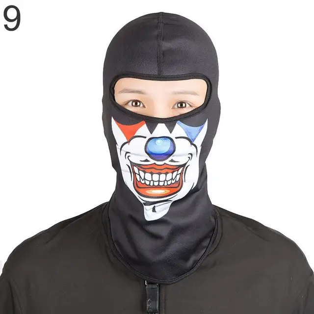 3D Clown Motorcycl Balaclava Full Face Mask Warm Motor Helmet Liner Ski