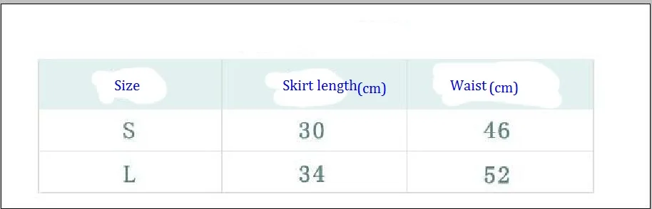 skirt size